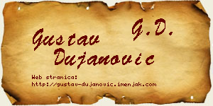 Gustav Dujanović vizit kartica